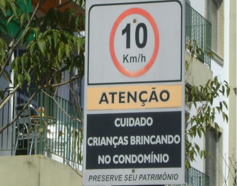 Placa de Sinalização de Condomínios Barra da Tijuca - Placa com Nome do Condomínio