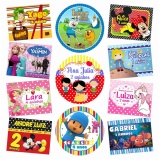 kit de adesivos personalizados para festa Leblon