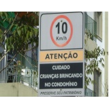 placa de sinalização de condomínios Copacabana