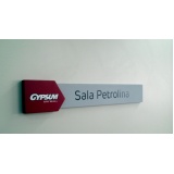 placa para sala comercial personalizada preço Gávea